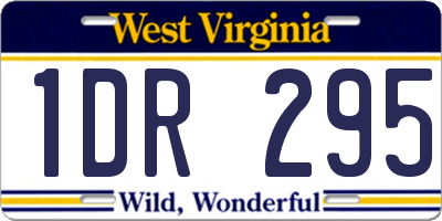 WV license plate 1DR295