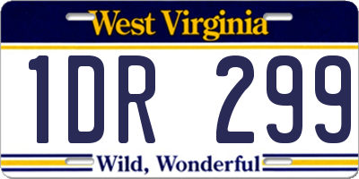 WV license plate 1DR299