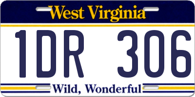 WV license plate 1DR306