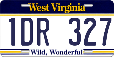 WV license plate 1DR327