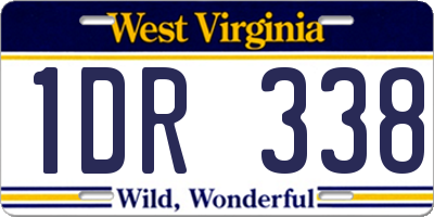 WV license plate 1DR338