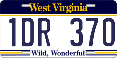 WV license plate 1DR370