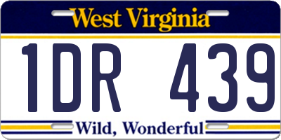 WV license plate 1DR439