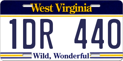 WV license plate 1DR440