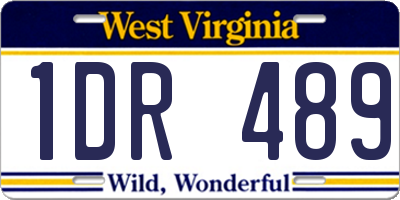 WV license plate 1DR489