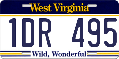 WV license plate 1DR495