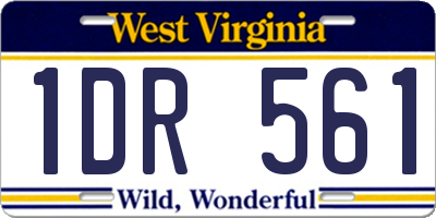 WV license plate 1DR561