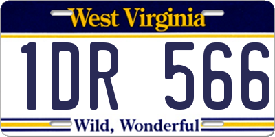 WV license plate 1DR566