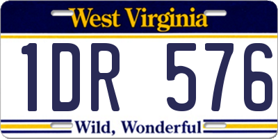 WV license plate 1DR576