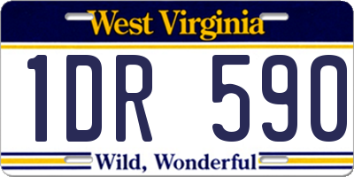 WV license plate 1DR590