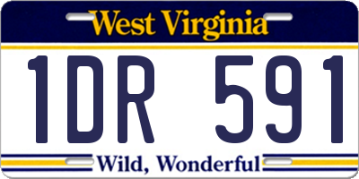 WV license plate 1DR591
