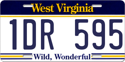 WV license plate 1DR595