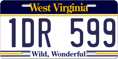 WV license plate 1DR599
