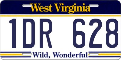 WV license plate 1DR628