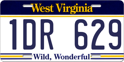 WV license plate 1DR629