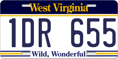 WV license plate 1DR655