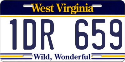 WV license plate 1DR659