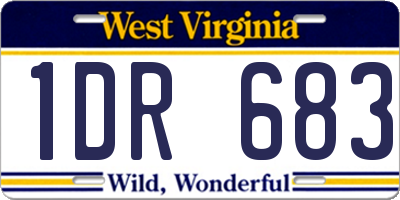 WV license plate 1DR683