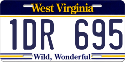 WV license plate 1DR695