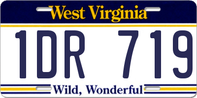 WV license plate 1DR719