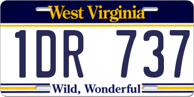 WV license plate 1DR737