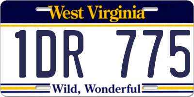WV license plate 1DR775
