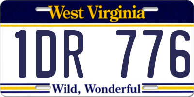 WV license plate 1DR776