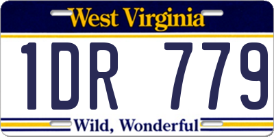 WV license plate 1DR779