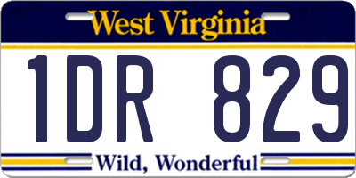 WV license plate 1DR829