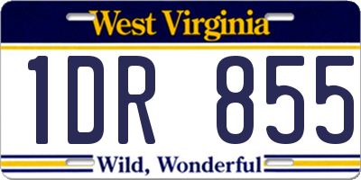 WV license plate 1DR855