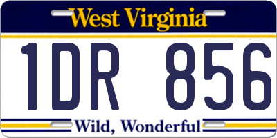 WV license plate 1DR856