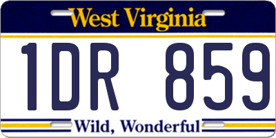 WV license plate 1DR859