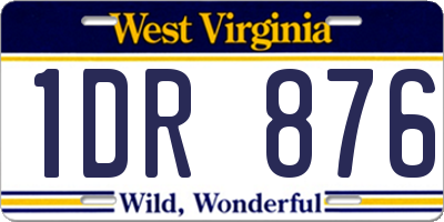 WV license plate 1DR876