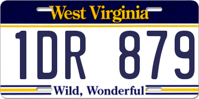 WV license plate 1DR879
