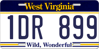 WV license plate 1DR899