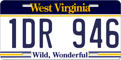 WV license plate 1DR946