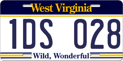 WV license plate 1DS028