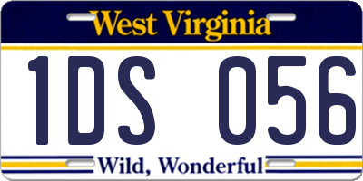 WV license plate 1DS056
