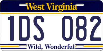 WV license plate 1DS082
