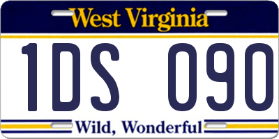 WV license plate 1DS090