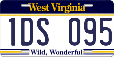 WV license plate 1DS095