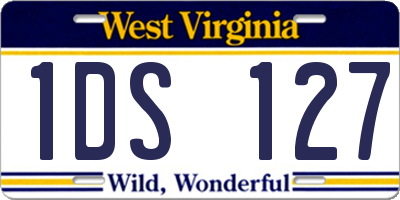 WV license plate 1DS127