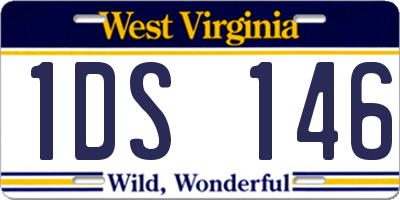 WV license plate 1DS146
