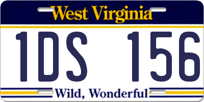 WV license plate 1DS156
