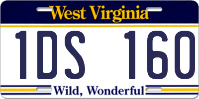 WV license plate 1DS160