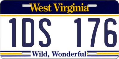 WV license plate 1DS176
