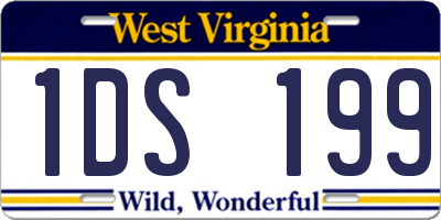 WV license plate 1DS199