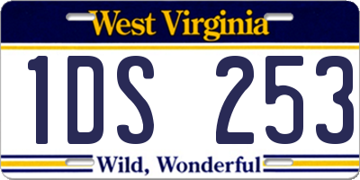 WV license plate 1DS253