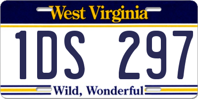 WV license plate 1DS297