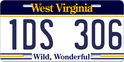 WV license plate 1DS306